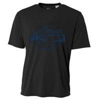 Wild Adventure Mountain Line Art Cooling Performance Crew T-Shirt