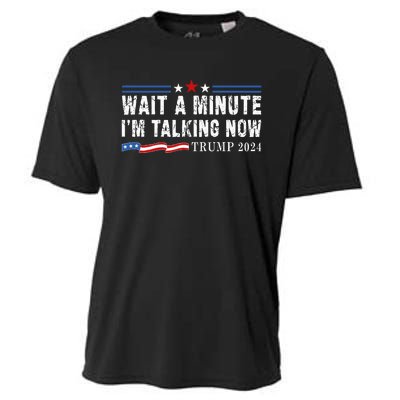 Wait A Minute IM Talking Now Funny Trump Harris Debate 2024 Cooling Performance Crew T-Shirt