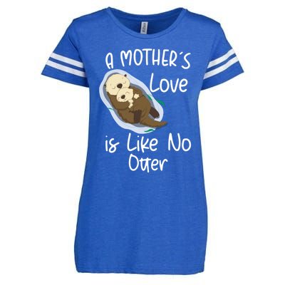 Wo A Mothers Love Is Like No Otter Funny Mothers Day Funny Gift Enza Ladies Jersey Football T-Shirt