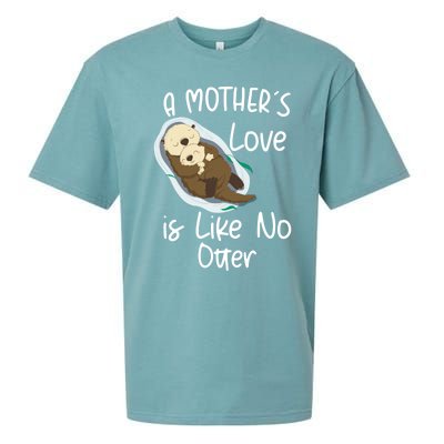 Wo A Mothers Love Is Like No Otter Funny Mothers Day Funny Gift Sueded Cloud Jersey T-Shirt