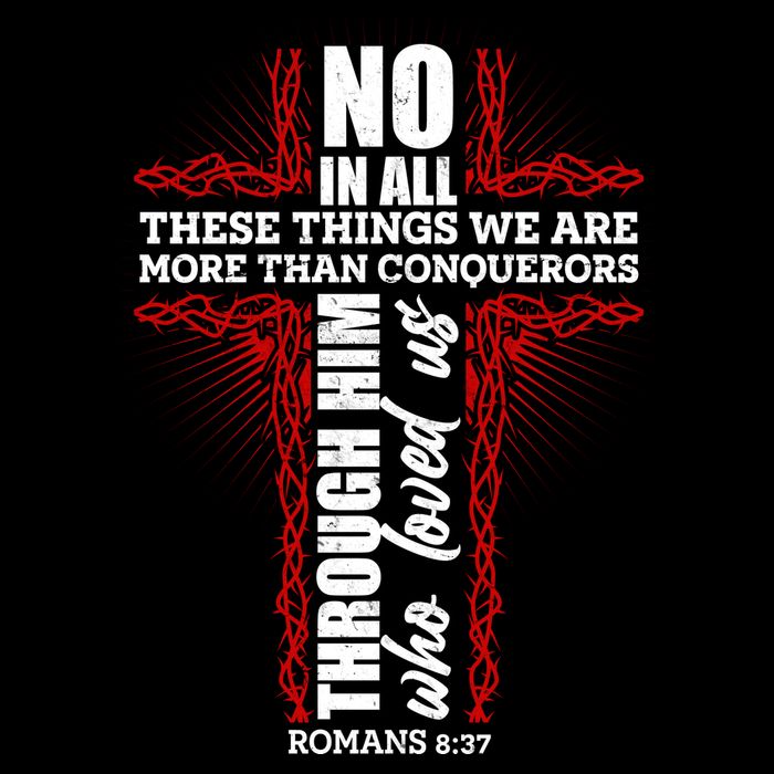 We Are More Than Conquerors Romans 8:37 Impact Tech Backpack