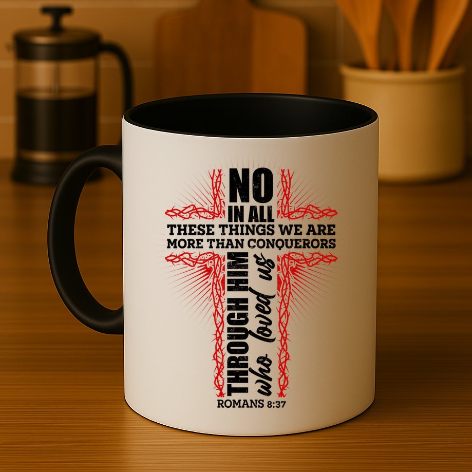 We Are More Than Conquerors Romans 8:37 Mug