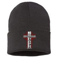 We Are More Than Conquerors Romans 8:37 Sustainable Knit Beanie