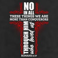 We Are More Than Conquerors Romans 8:37 Golf Towel