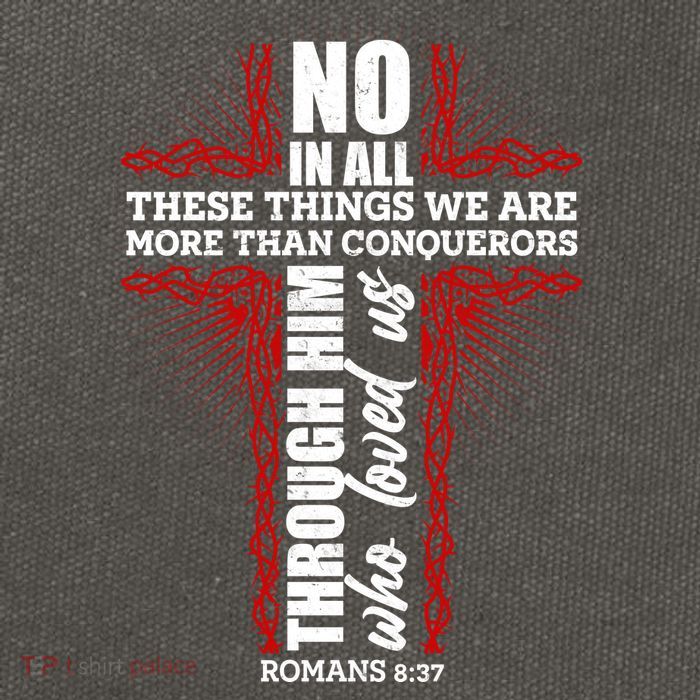 We Are More Than Conquerors Romans 8:37 Cotton Canvas Backpack