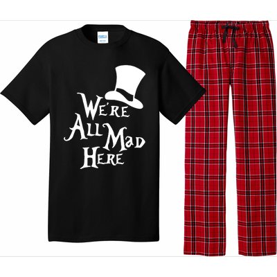 We're All Mad Here Alice In Wonderland Mad Hatte Pajama Set