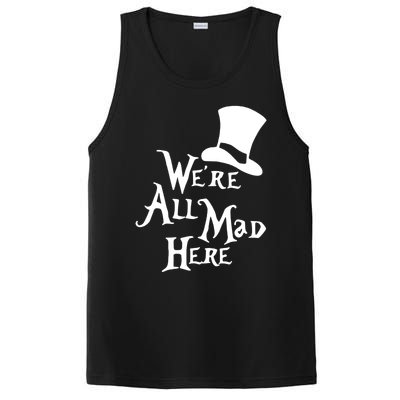 We're All Mad Here Alice In Wonderland Mad Hatte PosiCharge Competitor Tank