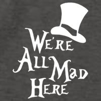 We're All Mad Here Alice In Wonderland Mad Hatte Vector Backpack