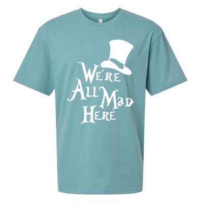 We're All Mad Here Alice In Wonderland Mad Hatte Sueded Cloud Jersey T-Shirt