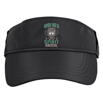Wolves Are My Spirit Animal Wolf Lover Animal Dreamcatcher Adult Drive Performance Visor