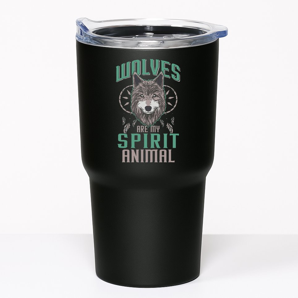 Wolves Are My Spirit Animal Wolf Lover Animal Dreamcatcher Tumbler