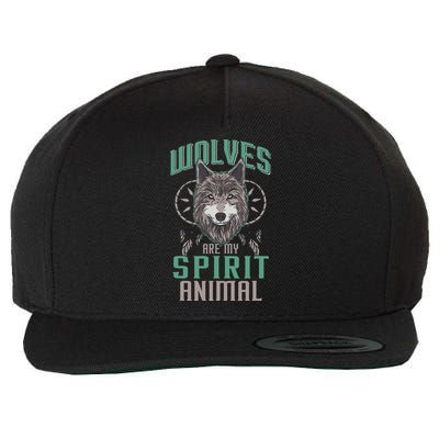 Wolves Are My Spirit Animal Wolf Lover Animal Dreamcatcher Wool Snapback Cap