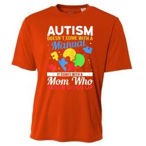 Wo Autism Mom for Autistic girl boy Autism Awareness Month Cooling Performance Crew T-Shirt