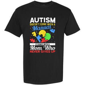 Wo Autism Mom for Autistic girl boy Autism Awareness Month Garment-Dyed Heavyweight T-Shirt