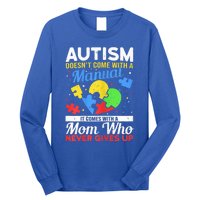 Wo Autism Mom for Autistic girl boy Autism Awareness Month Long Sleeve Shirt