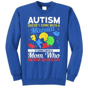 Wo Autism Mom for Autistic girl boy Autism Awareness Month Sweatshirt