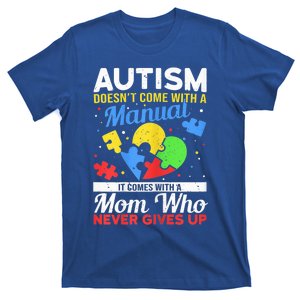 Wo Autism Mom for Autistic girl boy Autism Awareness Month T-Shirt