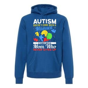 Wo Autism Mom for Autistic girl boy Autism Awareness Month Premium Hoodie