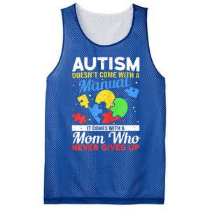 Wo Autism Mom for Autistic girl boy Autism Awareness Month Mesh Reversible Basketball Jersey Tank