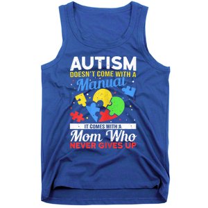 Wo Autism Mom for Autistic girl boy Autism Awareness Month Tank Top