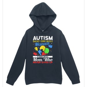 Wo Autism Mom for Autistic girl boy Autism Awareness Month Urban Pullover Hoodie