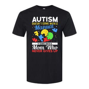 Wo Autism Mom for Autistic girl boy Autism Awareness Month Softstyle CVC T-Shirt