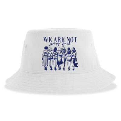 We Are Not Going Back Vote Kamala Harris Sustainable Bucket Hat