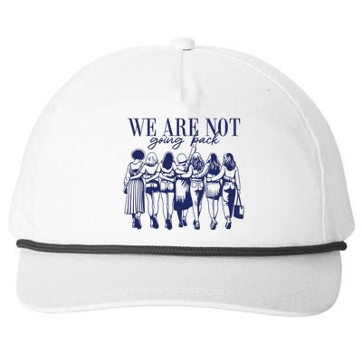 We Are Not Going Back Vote Kamala Harris Snapback Five-Panel Rope Hat