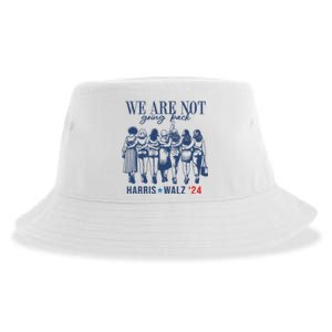 We Are Not Going Back Feminist Kamala Harris Waltz 24 Sustainable Bucket Hat