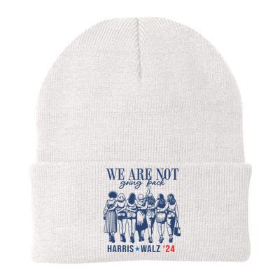 We Are Not Going Back Feminist Kamala Harris Waltz 24 Knit Cap Winter Beanie