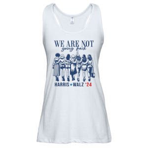 We Are Not Going Back Feminist Kamala Harris Waltz 24 Ladies Essential Flowy Tank