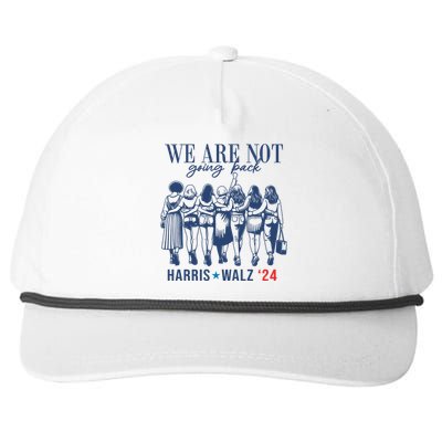 We Are Not Going Back Feminist Kamala Harris Waltz 24 Snapback Five-Panel Rope Hat