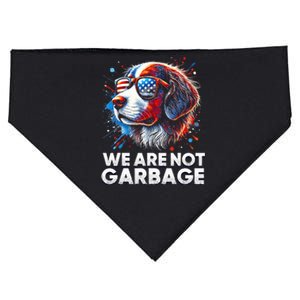 We Are Not Garbage Vote Trump 2024 Trump Supporter Garbage USA-Made Doggie Bandana