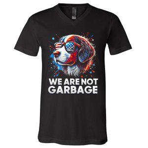 We Are Not Garbage Vote Trump 2024 Trump Supporter Garbage V-Neck T-Shirt