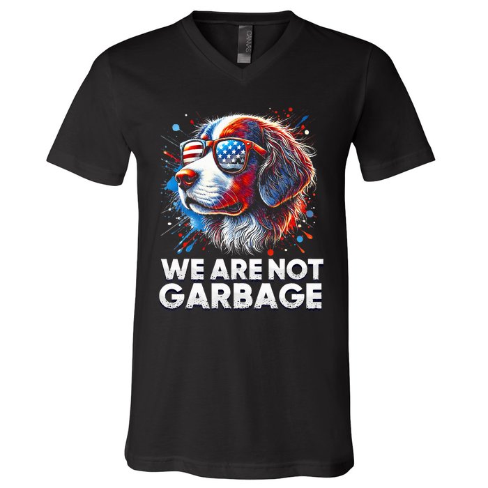 We Are Not Garbage Vote Trump 2024 Trump Supporter Garbage V-Neck T-Shirt