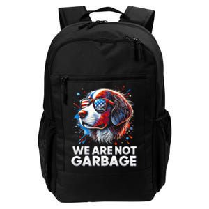 We Are Not Garbage Vote Trump 2024 Trump Supporter Garbage Daily Commute Backpack