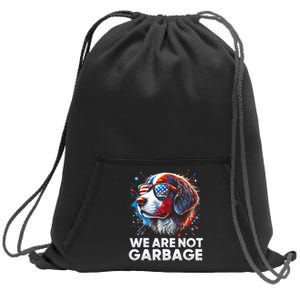 We Are Not Garbage Vote Trump 2024 Trump Supporter Garbage Sweatshirt Cinch Pack Bag