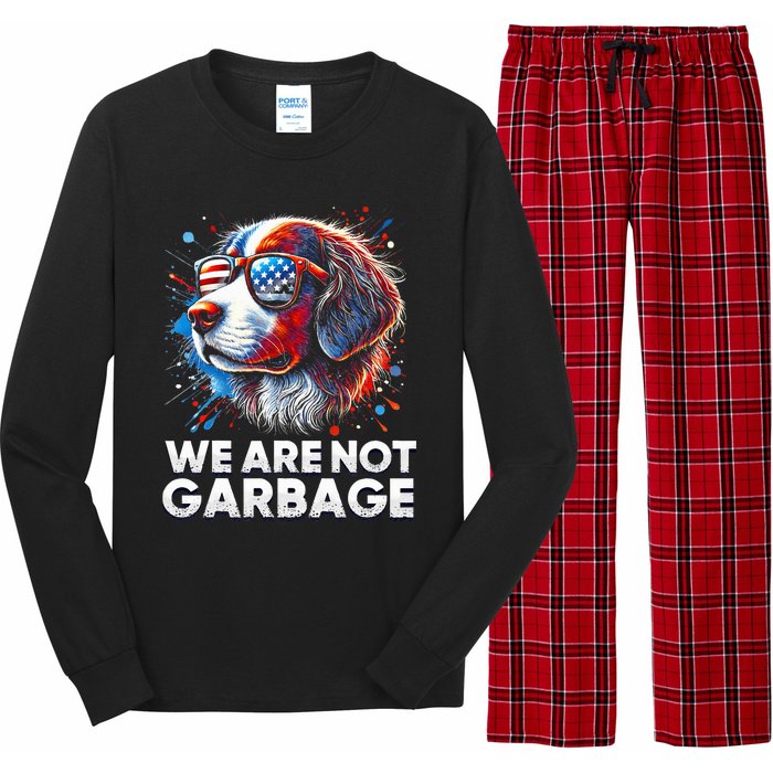 We Are Not Garbage Vote Trump 2024 Trump Supporter Garbage Long Sleeve Pajama Set