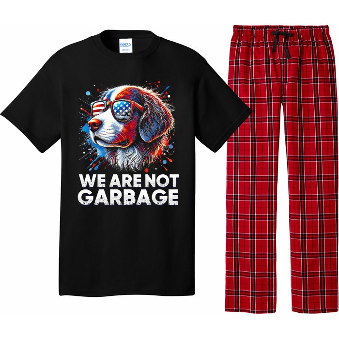 We Are Not Garbage Vote Trump 2024 Trump Supporter Garbage Pajama Set