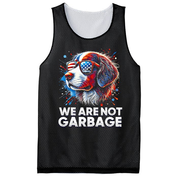 We Are Not Garbage Vote Trump 2024 Trump Supporter Garbage Mesh Reversible Basketball Jersey Tank