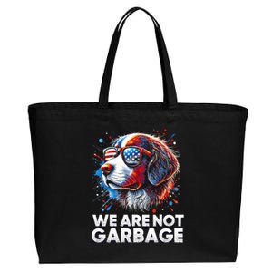 We Are Not Garbage Vote Trump 2024 Trump Supporter Garbage Cotton Canvas Jumbo Tote