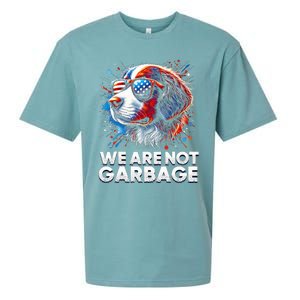 We Are Not Garbage Vote Trump 2024 Trump Supporter Garbage Sueded Cloud Jersey T-Shirt