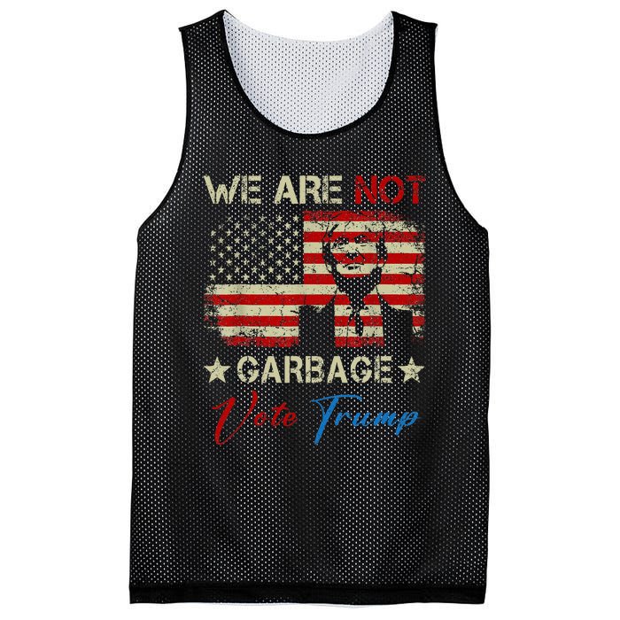 We Are Not Garbage Votetrump 2024 Trump Supporter Garbage Mesh Reversible Basketball Jersey Tank