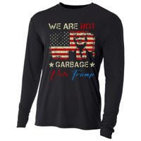 We Are Not Garbage Votetrump 2024 Trump Supporter Garbage Cooling Performance Long Sleeve Crew