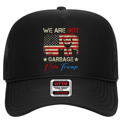 We Are Not Garbage Votetrump 2024 Trump Supporter Garbage Trucker Hat