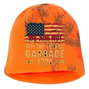 We Are Not Garbage Votetrump 2024 Trump Supporter Garbage Kati - Camo Knit Beanie