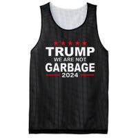 We Are Not Garbage Vote Trump 2024 Funny Quote Biden Gift Mesh Reversible Basketball Jersey Tank