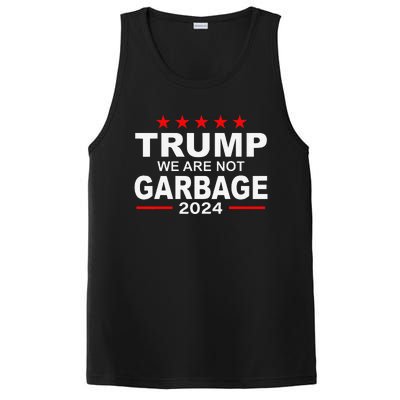 We Are Not Garbage Vote Trump 2024 Funny Quote Biden Gift PosiCharge Competitor Tank