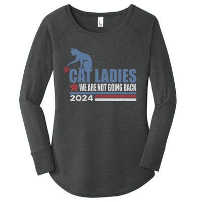 We Are Not Going Back Cat Ladies 2024 Women's Perfect Tri Tunic Long Sleeve Shirt