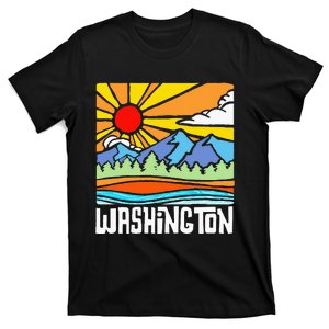 Washington Artistic Nature & Mountains State T-Shirt